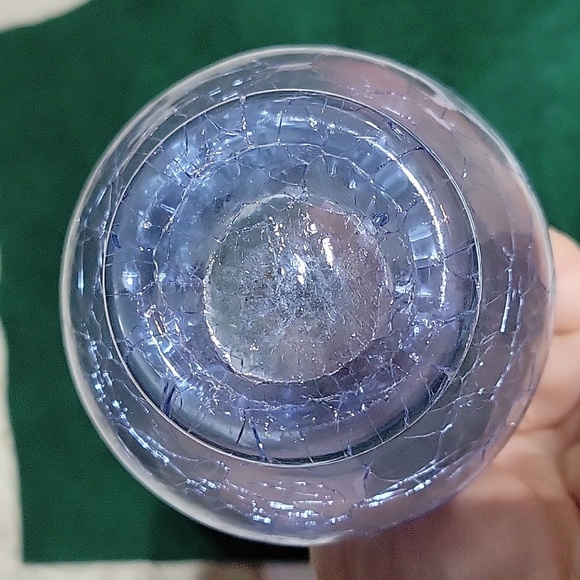 Crackle vase 8" blue - Picture 2 of 3